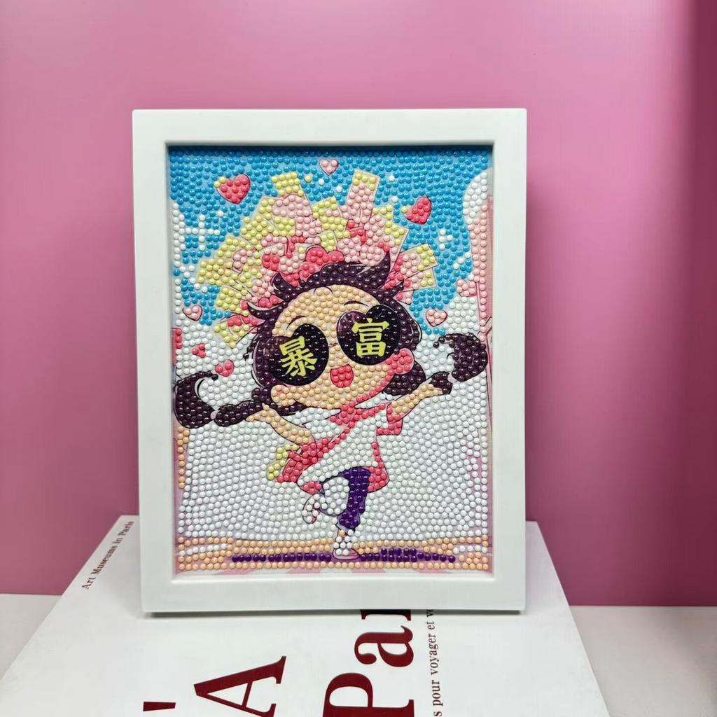 Children'S Diamond Painting Framed Handmade Diy Material Bag Sanrio Diamond Paste Painting Concentration Toy
