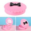 Portable Mirror Case Pink False Eyelash Box Lashes Container Box Makeup Tool Lashes Organizer
