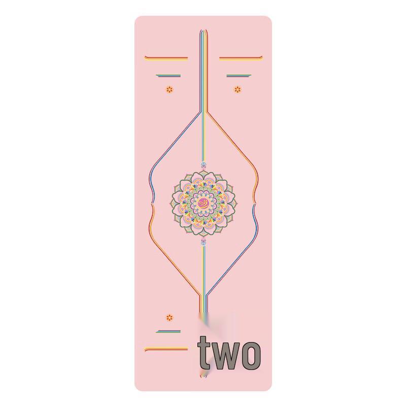 PU Rubber Anti-Slip Yoga Mat with Alignment Lines