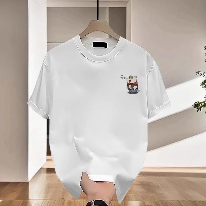 Cute Cartoon Groundhog Pure Cotton Comfortable Women's Round Neck Short Sleeved T-shirt
