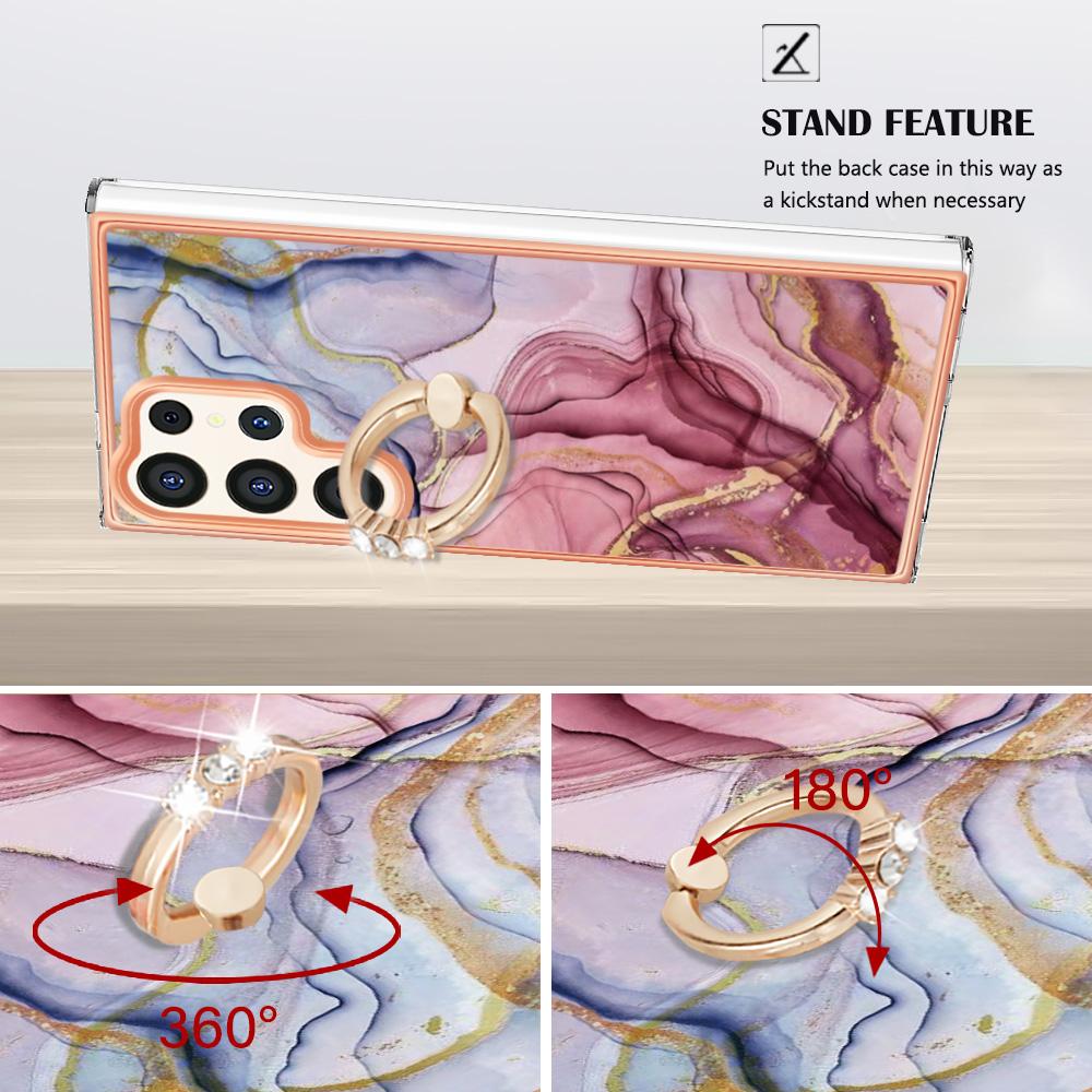 Abnehmbares Umhängeband mit rosarotem Marmor-Schnalle oder Anti-Fall-Ring oder weiche Handyhülle mit glattem Design für Samsung iPhone Redmi Oppo Moto Honor Google Sony ...