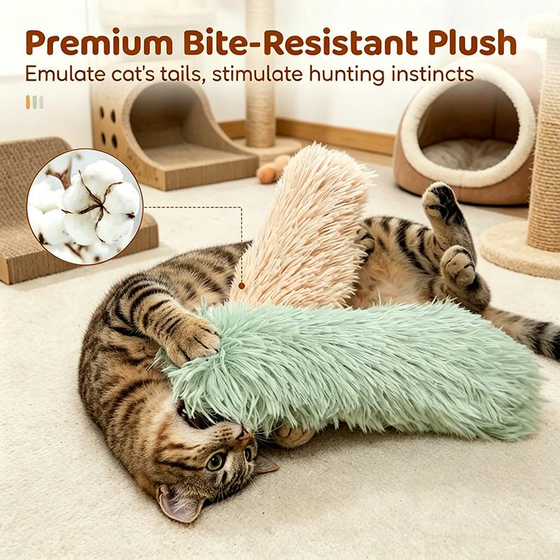 Catnip Toys Plush Cat Chew Toy Catnip Self-hi Bite Strip Pillow Teaser for Cats Pet Interactive Toys MWJ07