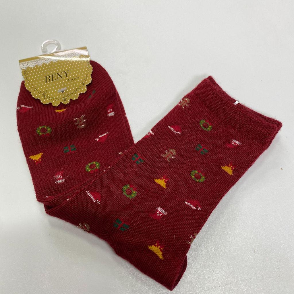 Autumn/Winter Mid-Tube Cartoon Christmas Stockings for Men and Women
