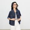 Elva' Island Women's Loose Fit Short Sleeve Denim Jacket
