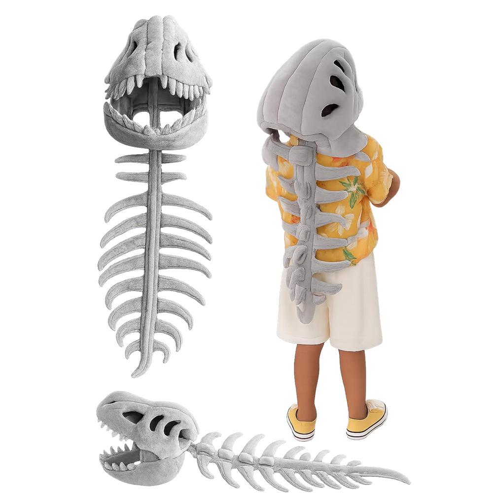 Cappello Scheletro Dinosauro Divertente Morbido Scheletro Dinosauro Cosplay Props Costume Scheletro Dinosauro Per Bambini e Adulti Regali di Compleanno