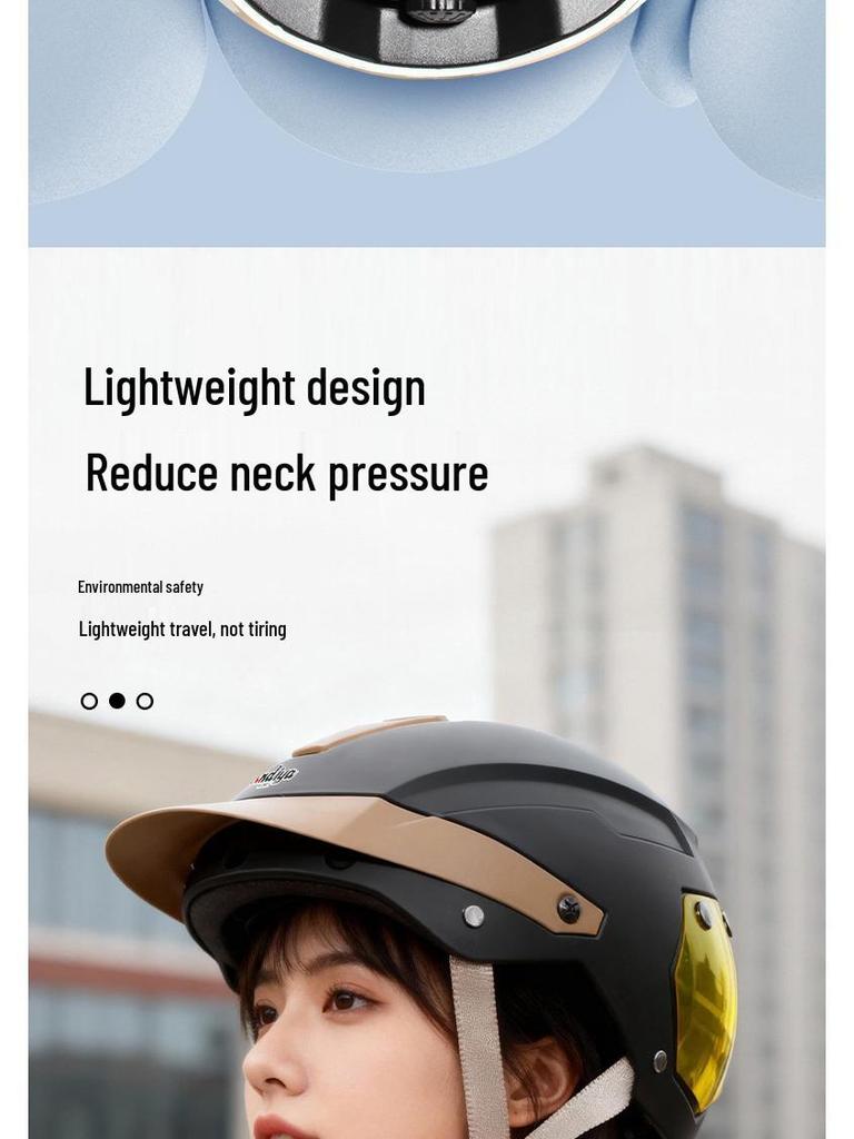 2026 Magnetverschluss Sommer Halbschale Helm: 3C-zertifizierter Sonnenschutz für E-Motorradfahrer, Unisex