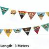 10Pcs/Set 10 Pieces Set Camping String Flag 3 Meter Pennant Decor Pennant Banner  Outdoor Events