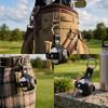 3PCS     Bag Pouch with Tee Holder PU Leather Waist Hanging     Holder Pouch for Outdoor Black