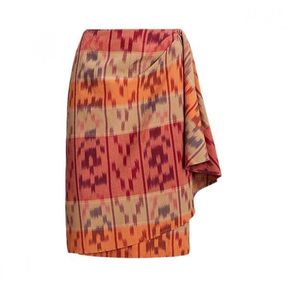 Lauren Ralph Lauren Geo Motif Cotton Linen Wrap Skirt Wmlrskts6h20163500 0