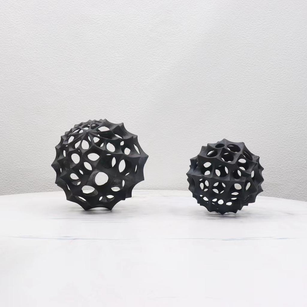 Creative Metal Hollow Ball Decorative Crafts, Minimalist Art Geometry, Circular Sphere Sculpture, Living Room Decoration