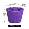 Bicycle Basket Rattan Wicker Bike Front Basket for Small Dogs Cats Pet Carrier Bag Waterproof for Camping Cycling Accessories