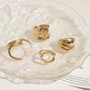Vintage European & American Open Design Geometric Alloy Ring for Women