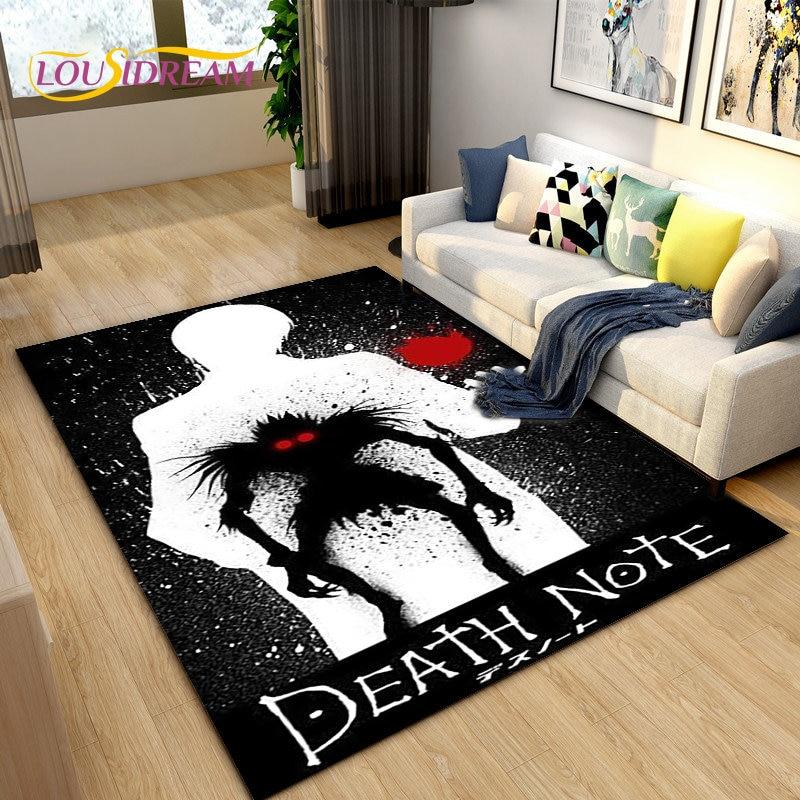 Anime Death Note Area Rug Large,Carpet Rug for Living Room Sofa Children's Room,Kitchen Bathroom Doormat Soft Non-slip Floor Mat