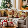 45X45Cm Golden Christmas Decoration Pillowcase Bedroom Cushion Cover 100% Polyester Living Room Cushion Pillowcase Home Decor