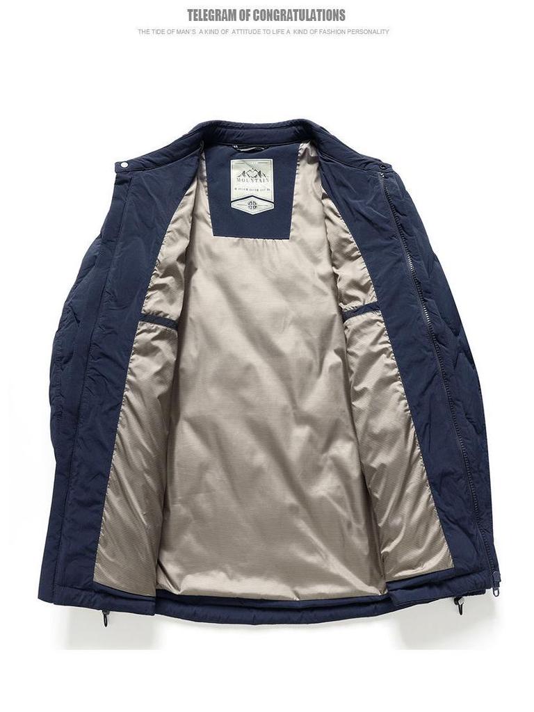 Men's Lightweight Lapel Duck Down Quilted Jacket