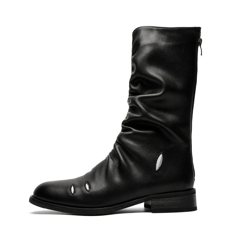 Scarpe di Moda in Pelle per Uomo con Zeppa in Vera Pelle Taglie Grandi Scarpe Designer di Alta Qualità Formali con Zeppa Casual da Esterno