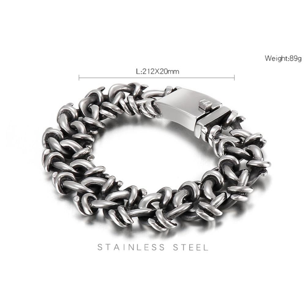 Domineering Men'S Stainless Steel Jewelry Exaggerated Personality Creative Titanium Steel Men'S Bracelet Hand Jewelry