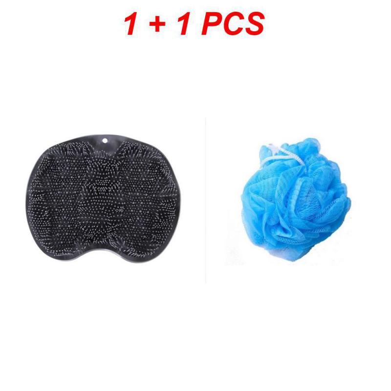 2024 Silicone Exfoliating Back Scrubber Massage Scraper Non-Slip Bath Scrub Pad Foot Shower Brush Bathroom Shower Back Scrubber