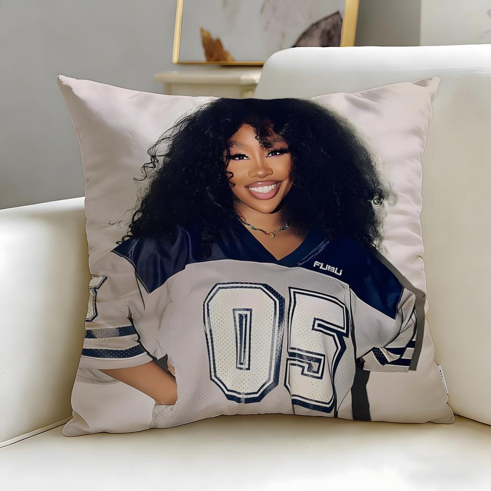 Popular Singer SZA Cushion Cover Soft & Easy-Wash Pillow Case – Versatile for Couch, Bed, Travel and Office