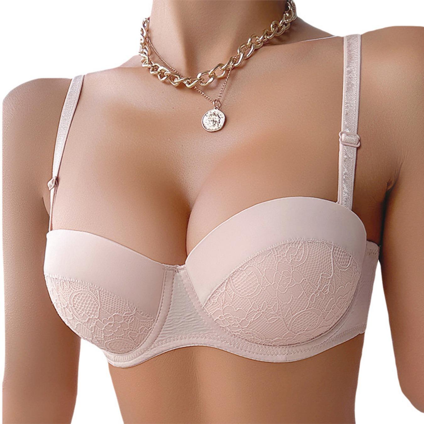 

Женский однотонный кружевной бюстгальтер Converge с регулируемой чашкой, дышащий бюстгальтер Push Up со стальными кольцами, удобный топ-бюстгальтер с бретельками 85B бежевый