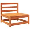 Vidaxl 2-Osobowa Sofa Ogrodowa Z Podnóżkiem, Woskowy Brąz, Lita Sosna