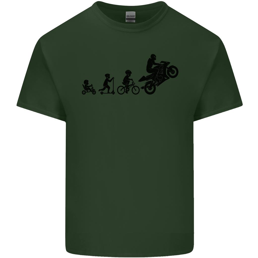 Motorbike Evolution Funny Biker Motorcycle Unisexs Light Cotton TShirt