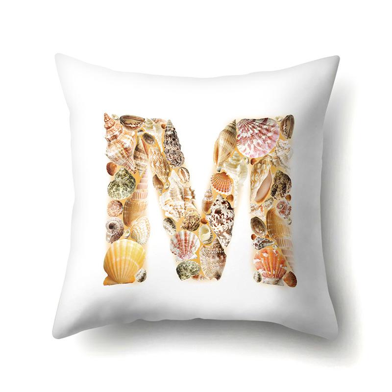 Polyester Pillowcase Automobile Decoration Home 26 English Letter Printed Pillowcase