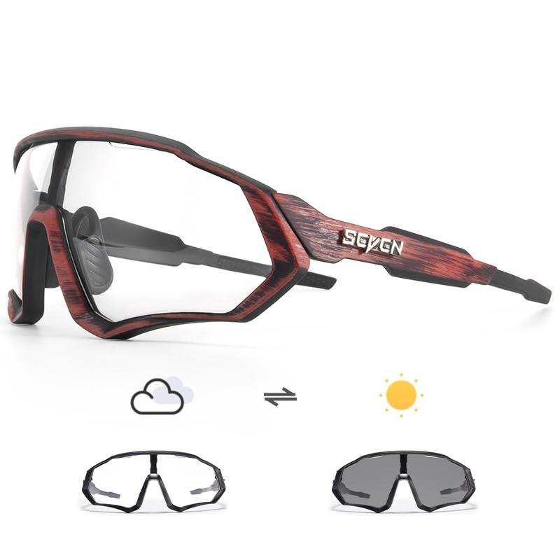 Scvcn Photochrome Radbrille Coole Fahrradsonnenbrille Sport Fahrradbrille Mountain Cycl Goggles UV400 MTB Road Herren Fahren