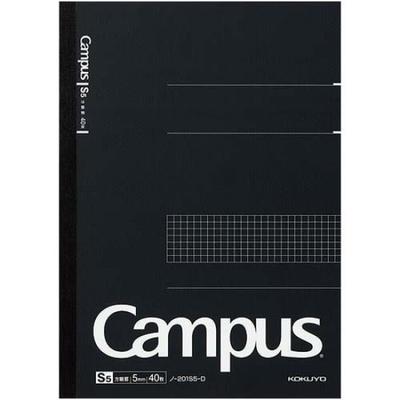 KOKUYO Campus Notebook A4 5mm Grid Ruled 40 Sheets Black X 5