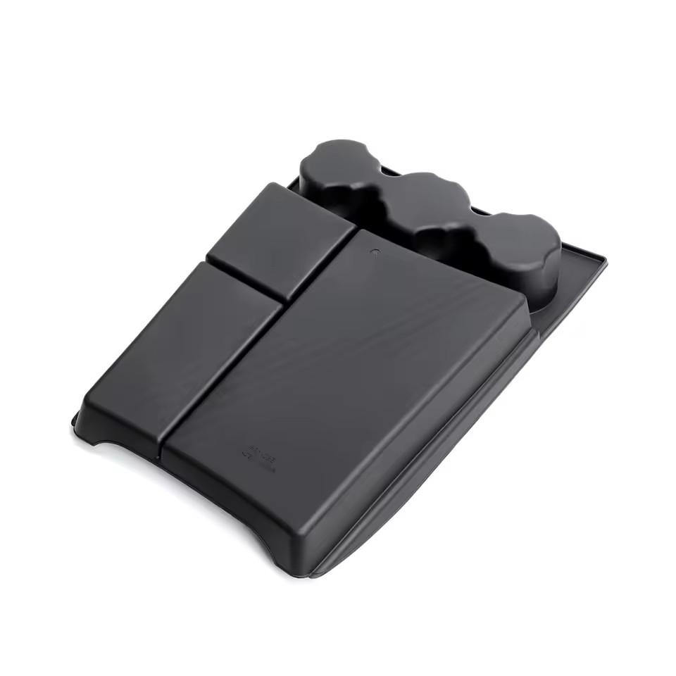 For RIVIAN R1T Center Console Storage Box TPE  Central Lower Layer Organizer Tray Car Interior Accessories