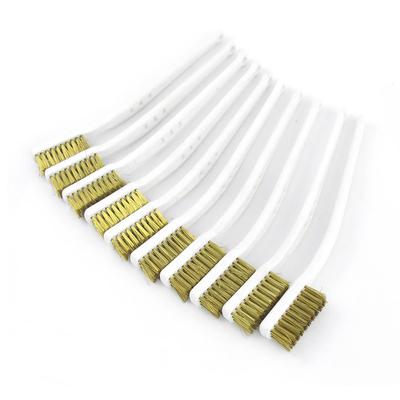 Uxcell Wire Universal Pack of 10 Brushes, Plastic, Copper, Copper-Colored, White, Use,