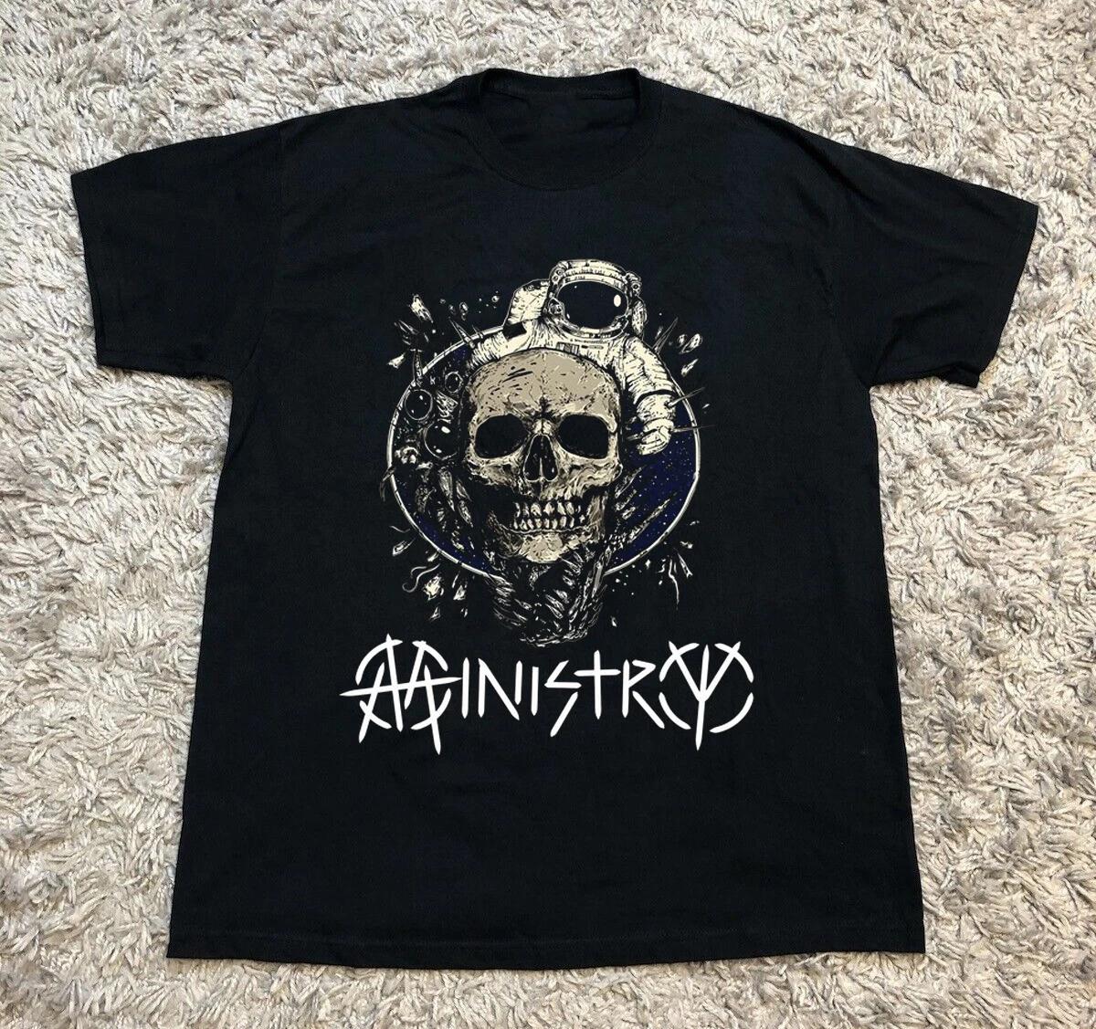 NEW Ministry Band Gift For Fan Short Sleeve Black All Size Shirt Harajuku Streetwear S