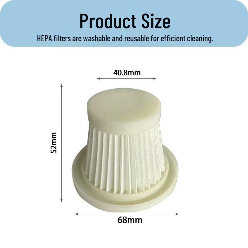 Wireless Handheld Car Vacuum Cleaner Accessory Set with HEPA Filter Screen and Universal Filter Element