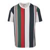 T-shirt - Urban Classic - Oversized - Rayures Blanches/bleu Marine - Coton - Manches Courtes