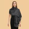 Ethnic Style Tassel Blanket Thick Pashmina  Winter Warm Shawl Wrap Cashmere Jacquard Scarf Women Neckerchief Poncho Stoles