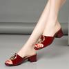 Fashion GKTINOO Women Shoes Sexy Patent Leather Female Flip-flop Slippers Summer Fashion High Heels Slides For Ladies Comfortable Sandal