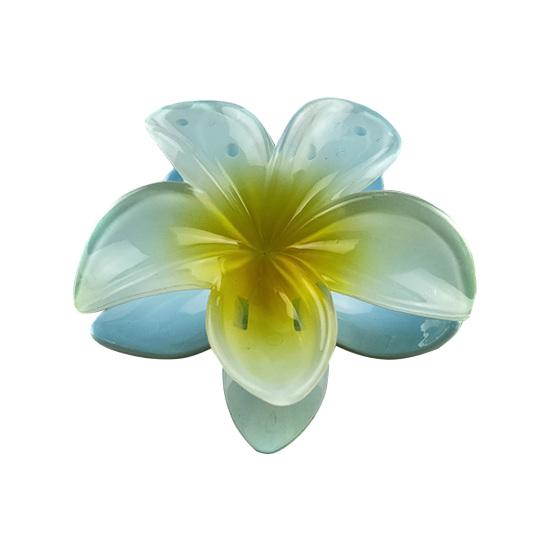 Women Small Hair Clip Flower Hair Grip Realistic Flower Shape Gradient Color Strong Claw Anti-slip Small Teeth Lightweight Children