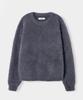 Yujen Soft Hairy Round Knit_Charcoal