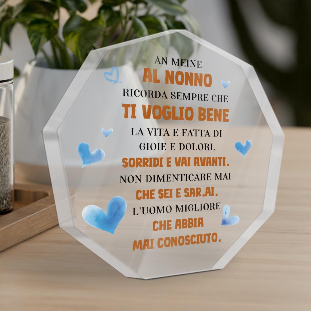 Always Remember That I Love You, My Grandfather- Acrylic Desktop Ornament, Four Seasons Decoration, Novelty Home Decor, Perfect Durable for Bedroom