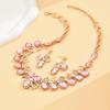 Diamond Water Drop Necklace Earrings Exaggerated High Sense Elegant Fashion Temperament Dress Bridal Suit Women