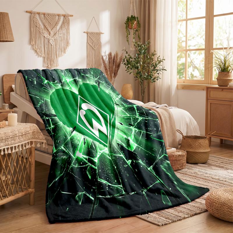 Werder Bremen Fußball Print Flanelldecke Weich Warm Sofa Bett Überwurfdecke Für Zuhause Büro Schlafzimmer