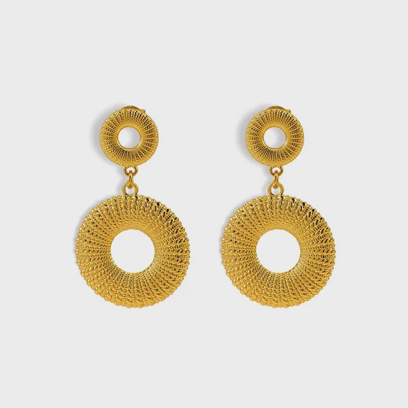 18K Titanium Steel European-American Style All-Match Fashion Earrings for Women