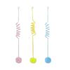 Cat Toy Suction Cup Spring Rabbit Fur Ball Stretchable Elastic Rope Bite Resistant Self Interactive Cat Teaser