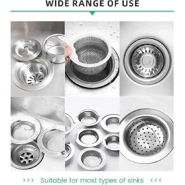 Kitchen Sink Saver 100pcs Disposable Mesh Bags Sink Strainer Sink Net Filter Bags for Collecting Food Waste Leftover Garbage6
