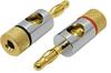 Banana Plugs Convert Your Speaker Cables To Banana Plug Speaker Cable Connector 1 SET F-Factory - Compatible! [Side Connection] (4 Plugs) FNT-SOL714