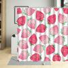 Cartoons Fruit Strawberry Printing Bathroom Curtains Waterproof with Hooks Shower Curtain Polyester Hanging Curtains Multi Size