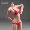 1/6 Scale Female Body Clothes, Underwear, Pants, Swimsuit, Bikini, Leggings, Bra, Bark, for 12-inch Action Leggings Body Doll (Red)