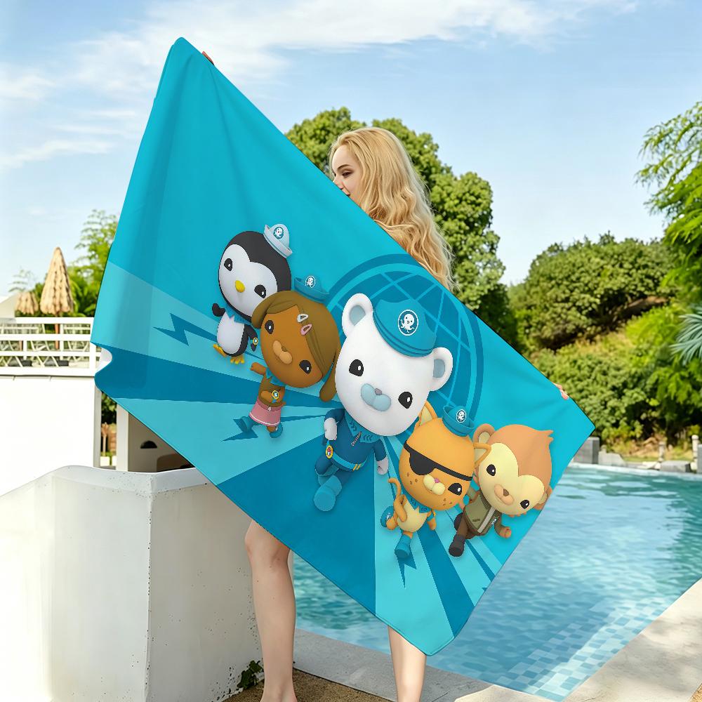 Cartoon cute O-Octonauts Towel Drying Bath Towel Applicable To Light Swimming Camping Yoga Beach Out