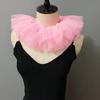 Victoriaanse Stijlen Afneembare Gaas Nepkraag voor Peuter Meisje 3 Lagen Tule Nekkraag Sjaal Capes Clown Cosplay Choker