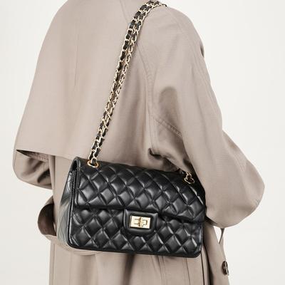Borsa a tracolla in pelle di mucca a primo strato, catena in pelle di mucca, borsa quadrata piccola in pelle genuina, borsa a tracolla messenger, borsa con diamanti alla moda da donna